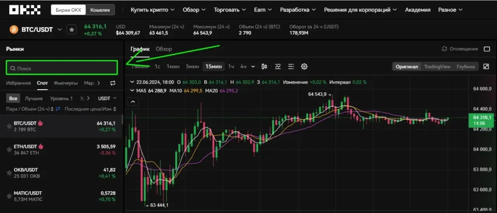 Торговля криптой через спот